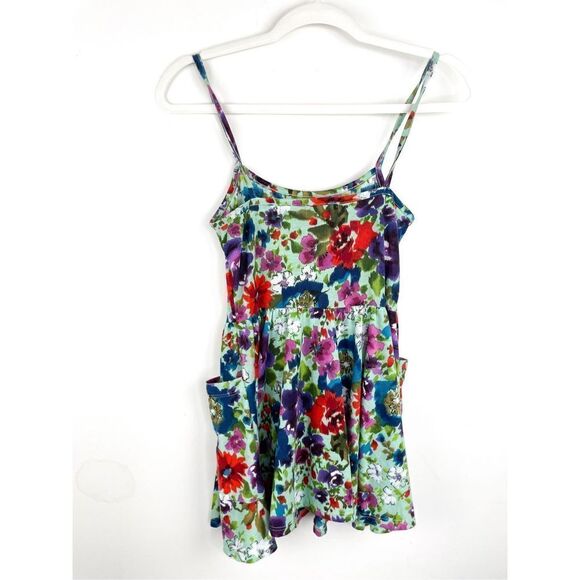 BDG Womens Floral Print Cami Top Mini Dress w/pockets Size S - Picture 7 of 10
